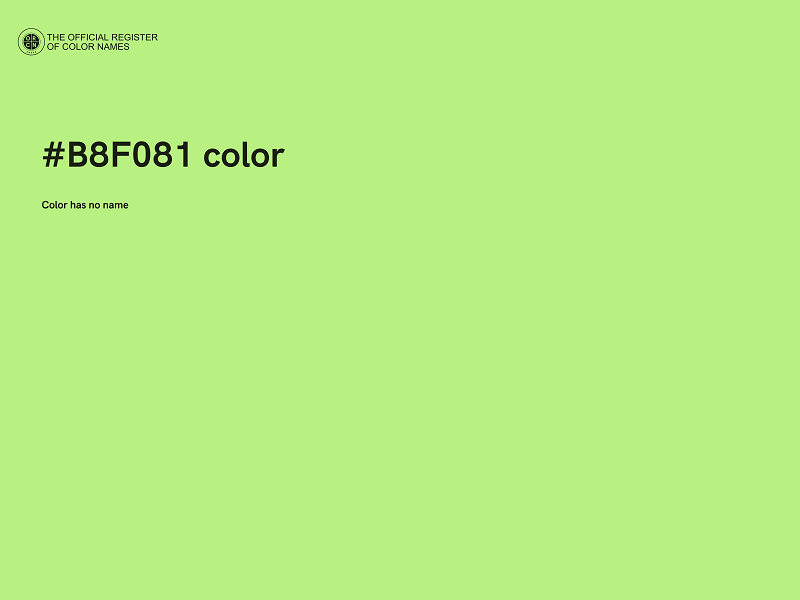 #B8F081 color image