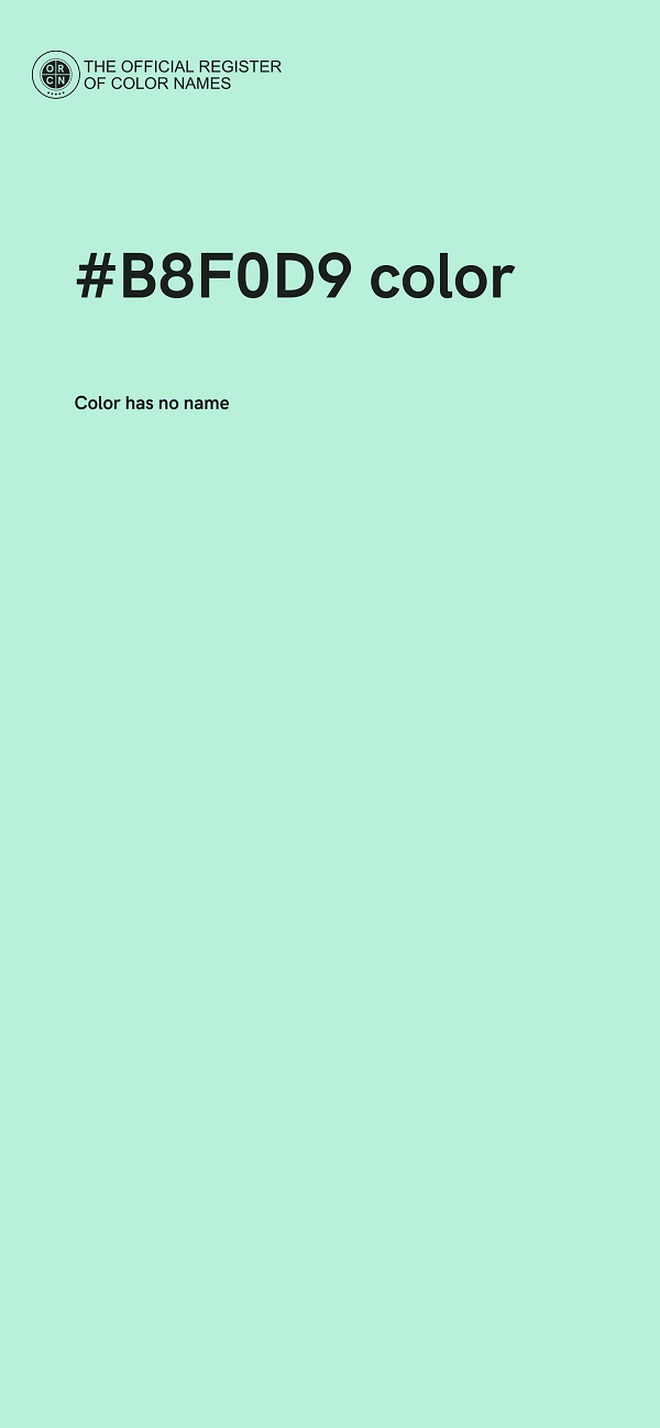 #B8F0D9 color image