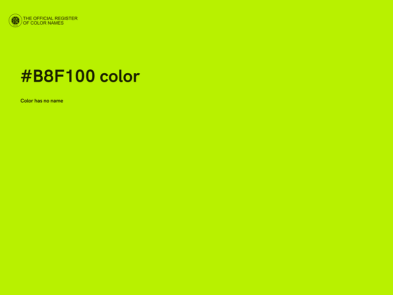 #B8F100 color image