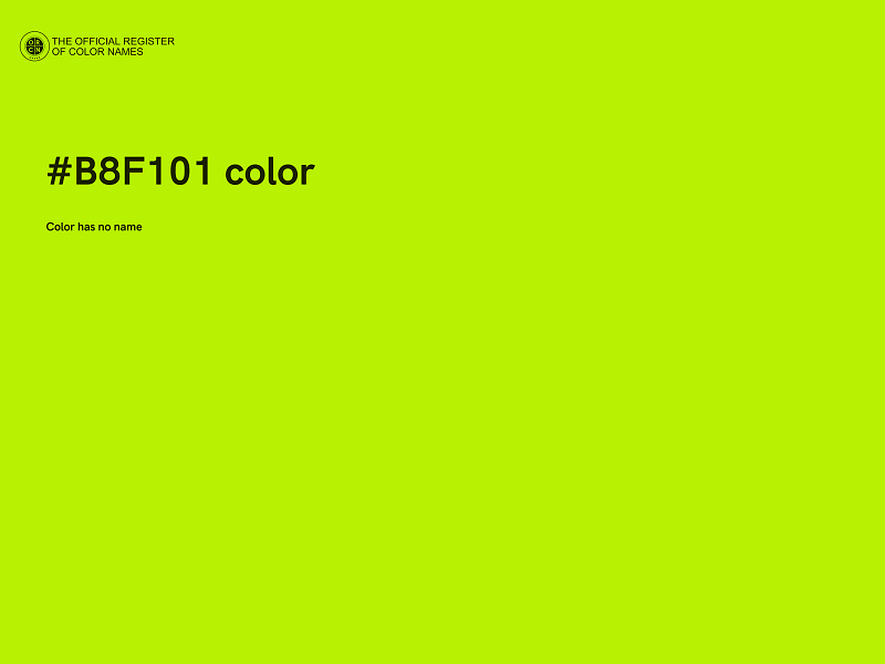#B8F101 color image