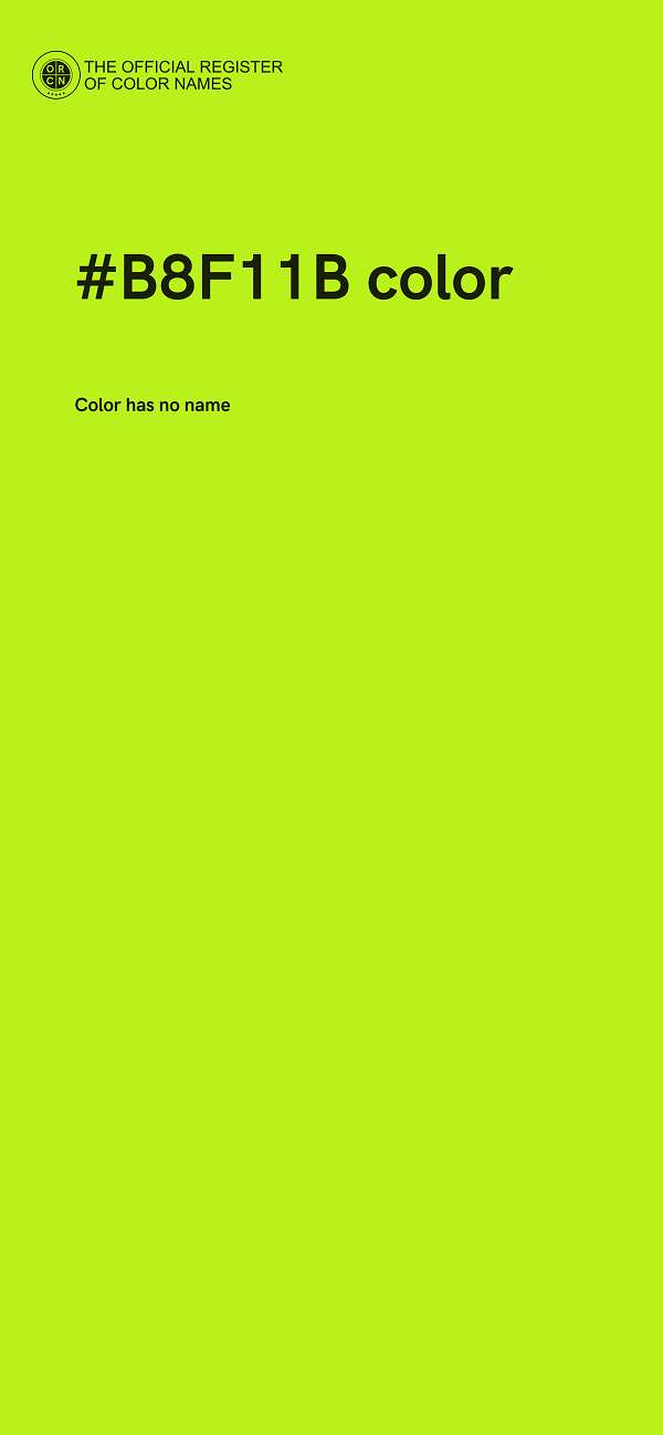 #B8F11B color image