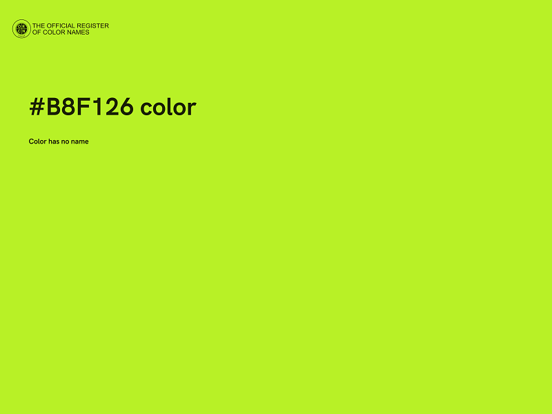 #B8F126 color image