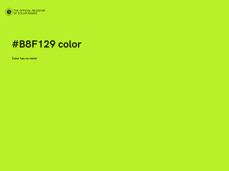 #B8F129 color image