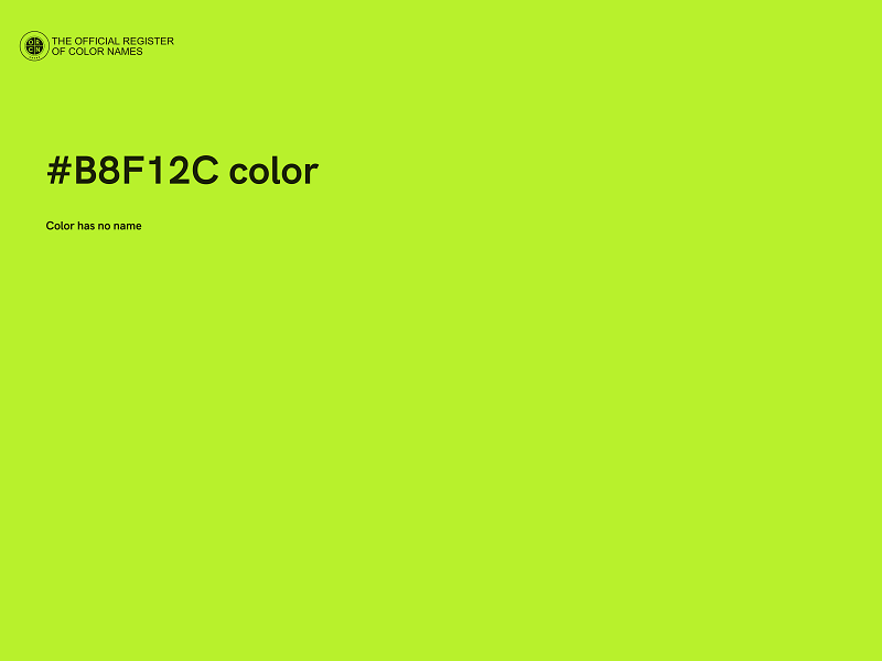#B8F12C color image
