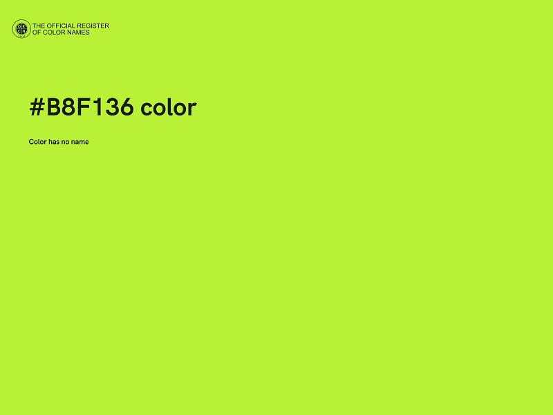 #B8F136 color image