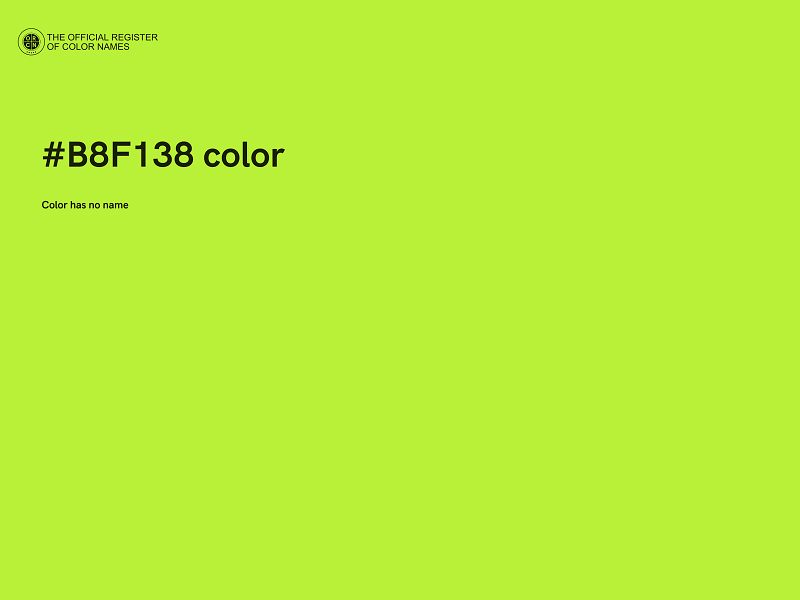 #B8F138 color image