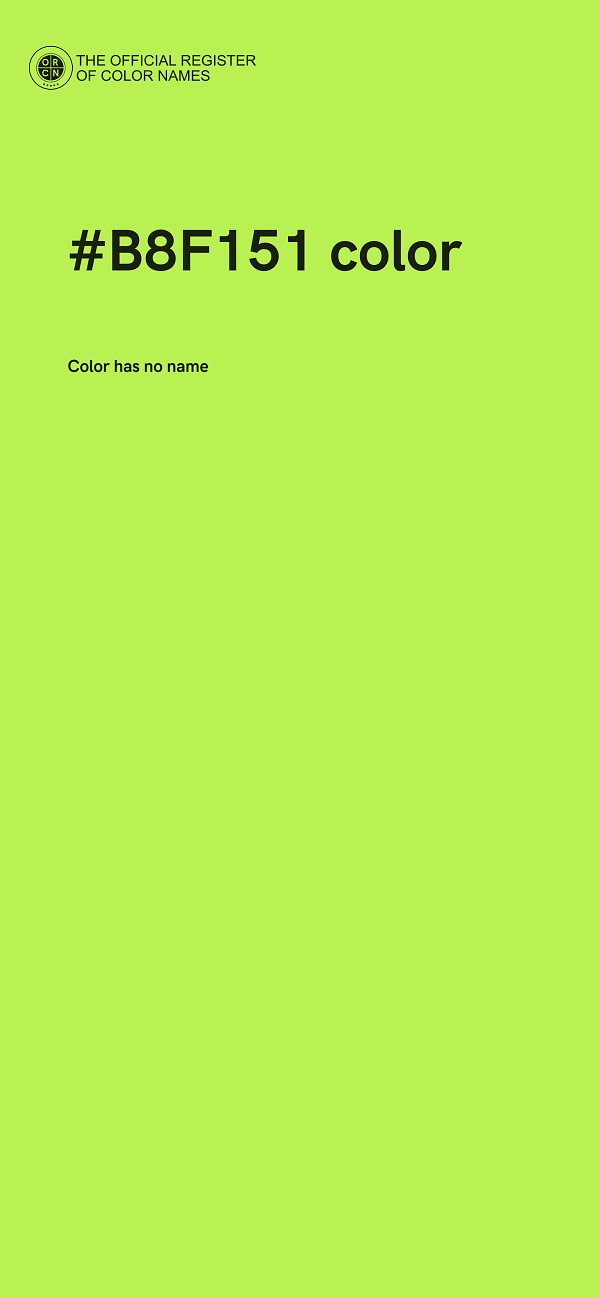 #B8F151 color image