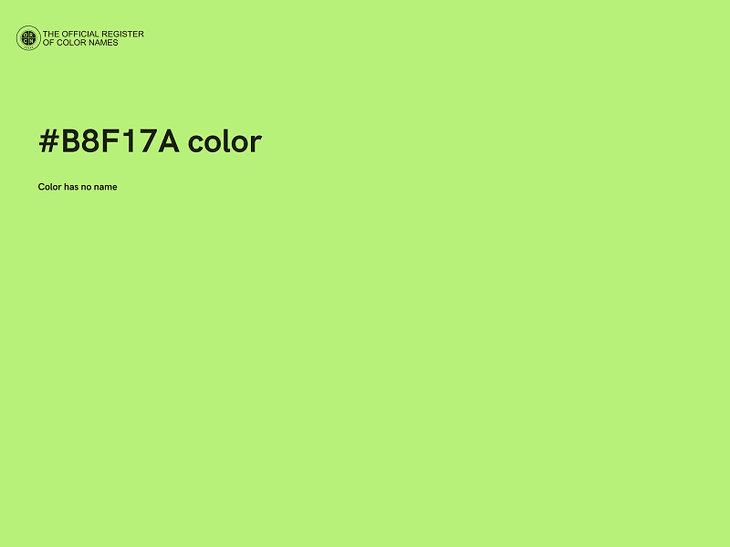 #B8F17A color image