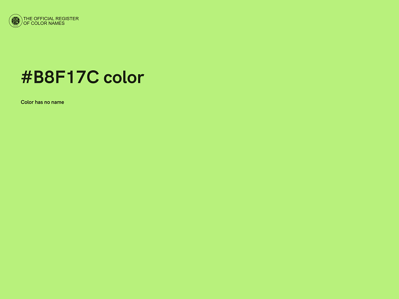 #B8F17C color image