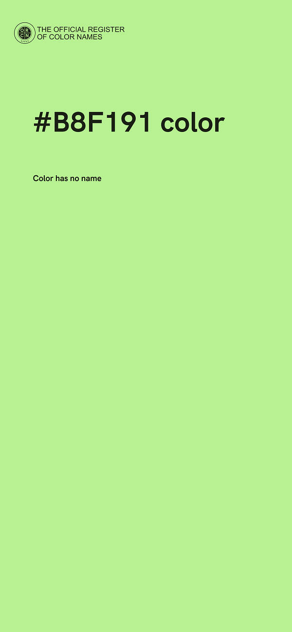 #B8F191 color image