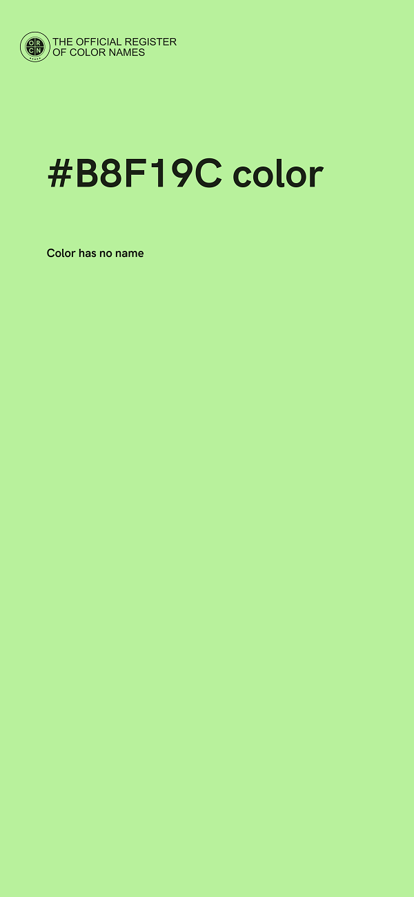 #B8F19C color image