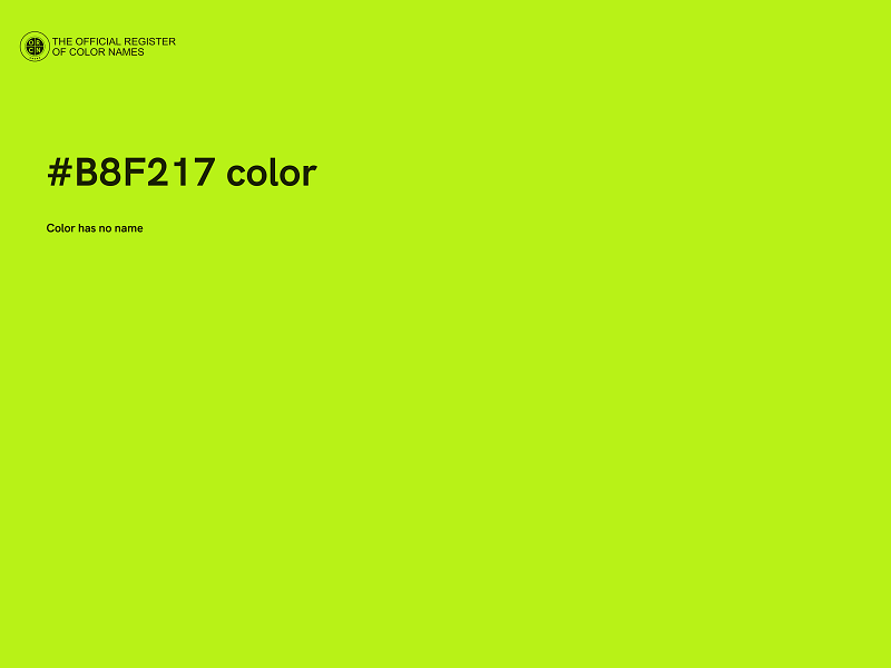 #B8F217 color image