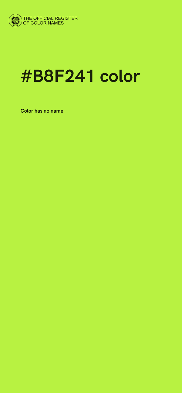 #B8F241 color image