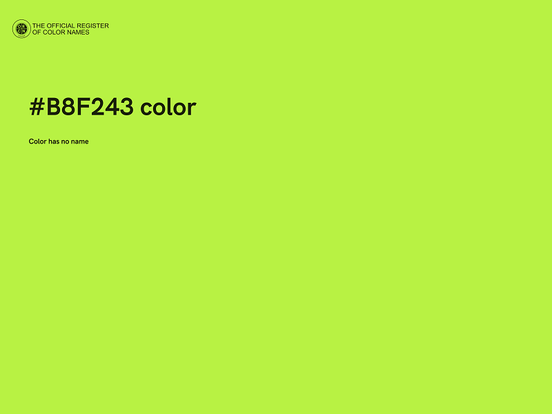 #B8F243 color image