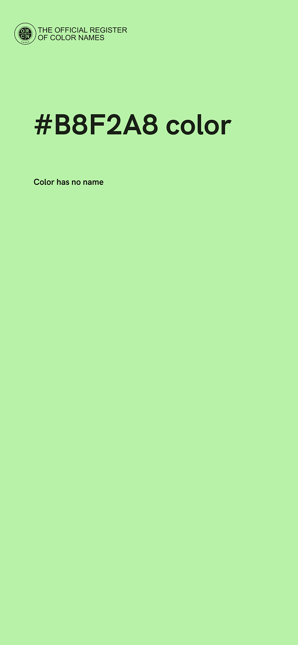 #B8F2A8 color image