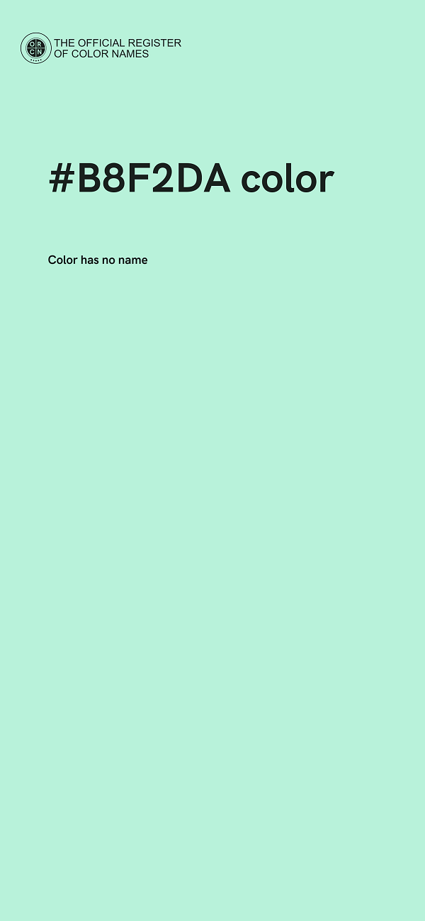 #B8F2DA color image
