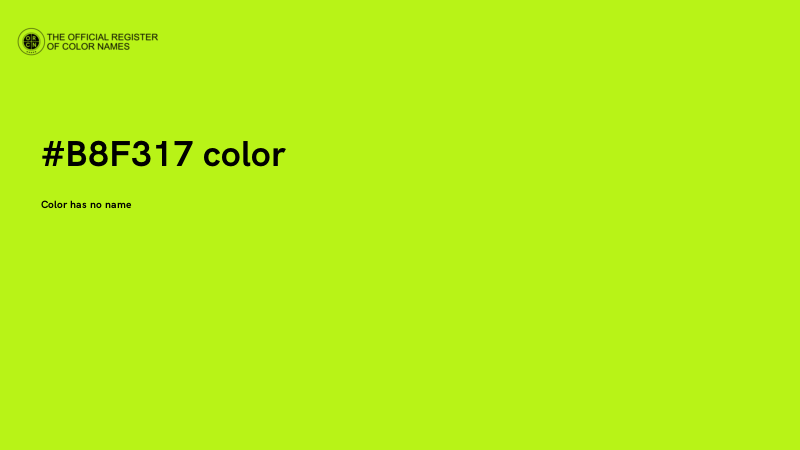 #B8F317 color image