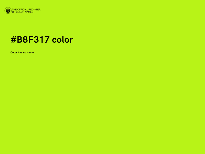 #B8F317 color image