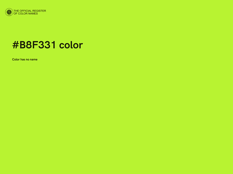 #B8F331 color image