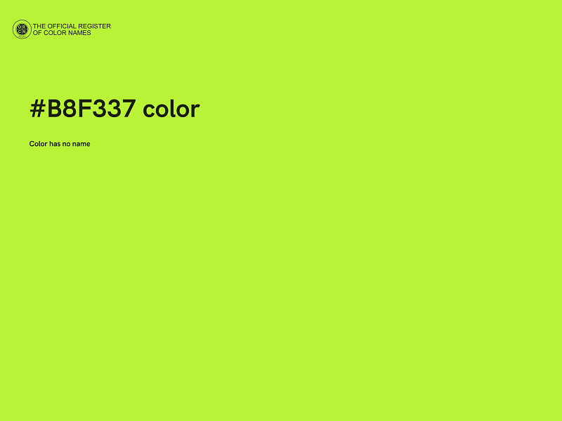 #B8F337 color image