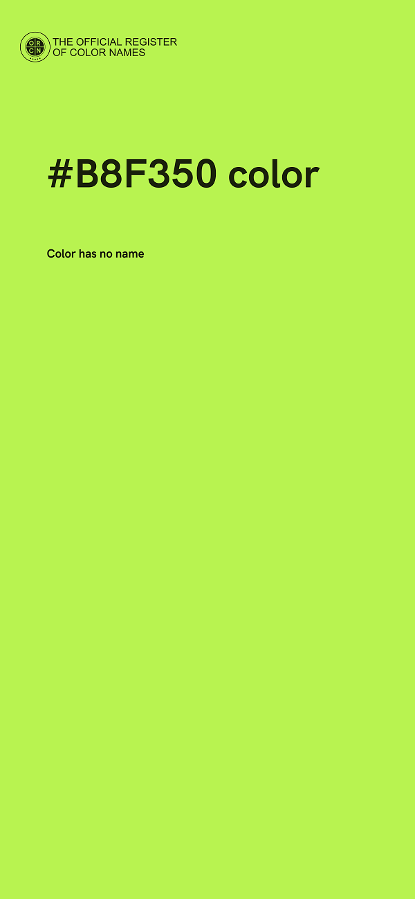 #B8F350 color image