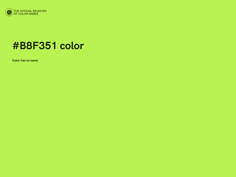 #B8F351 color image