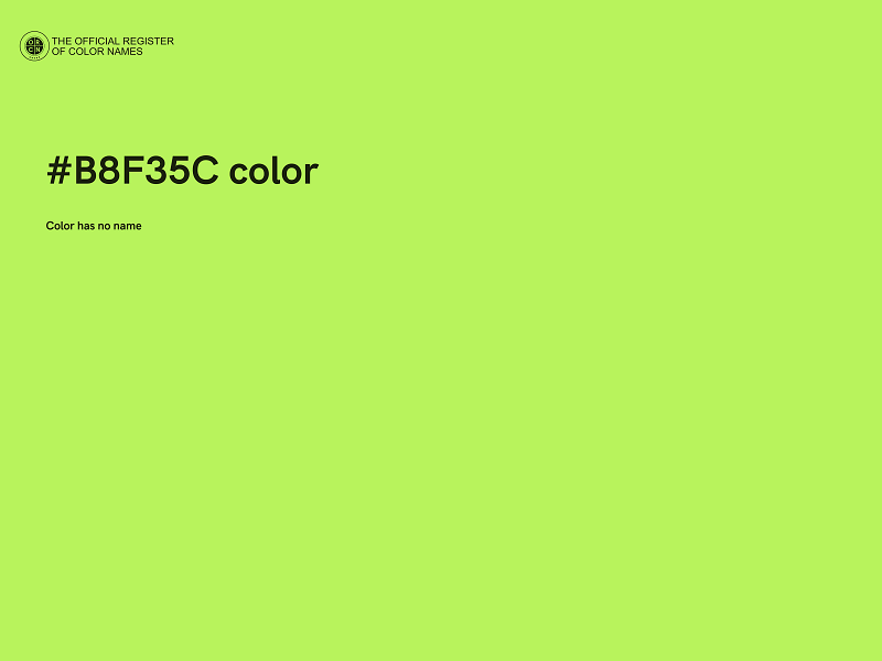 #B8F35C color image