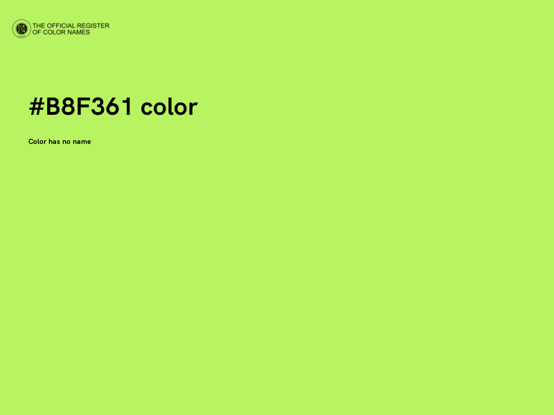 #B8F361 color image