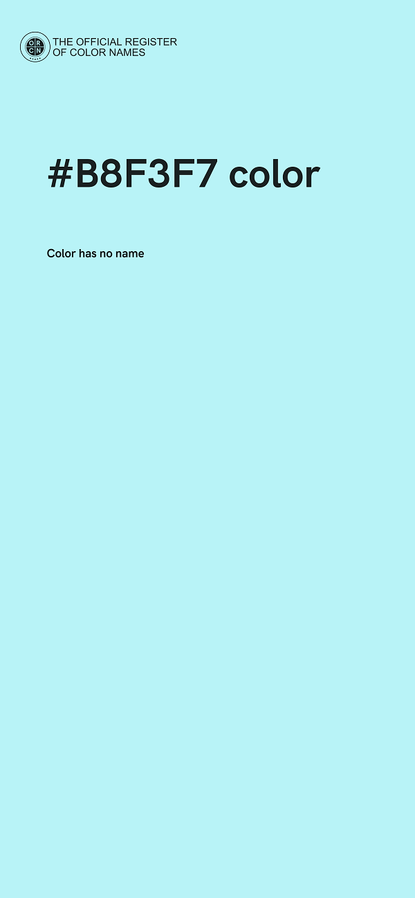 #B8F3F7 color image
