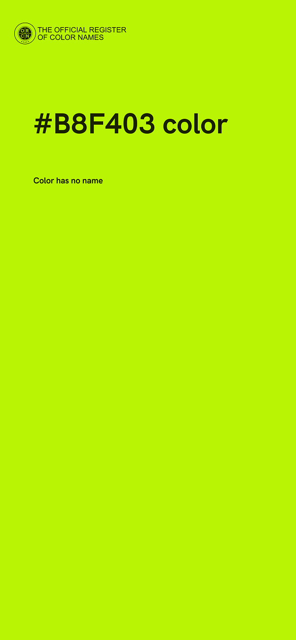 #B8F403 color image