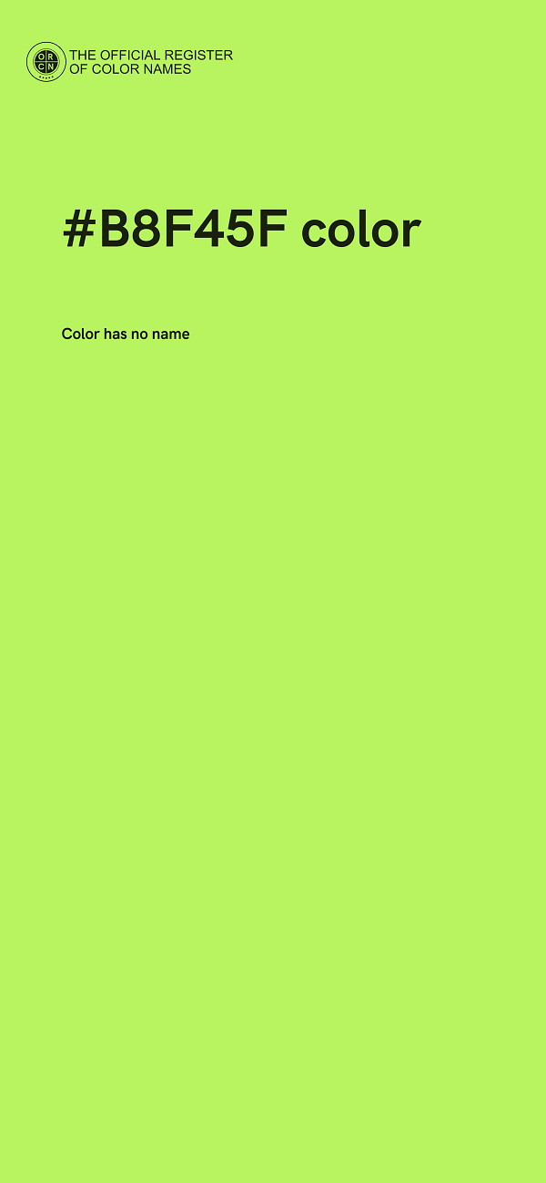 #B8F45F color image