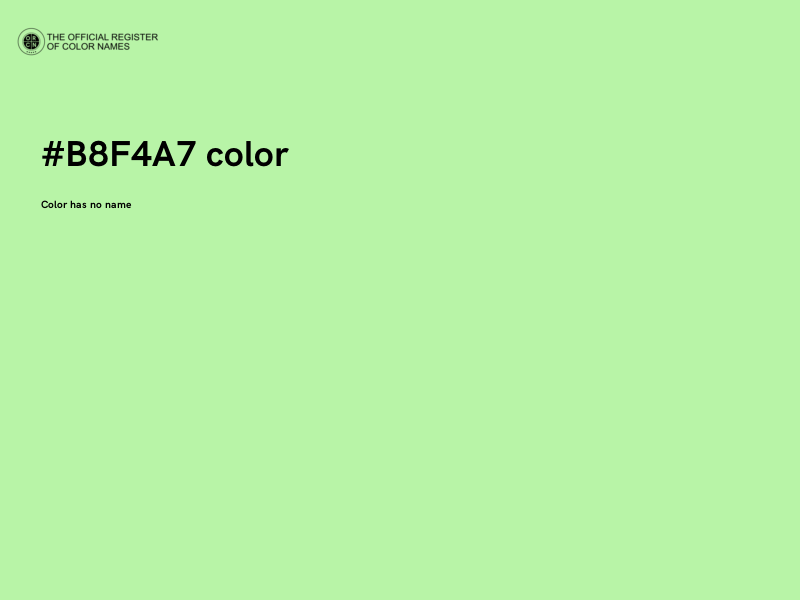 #B8F4A7 color image