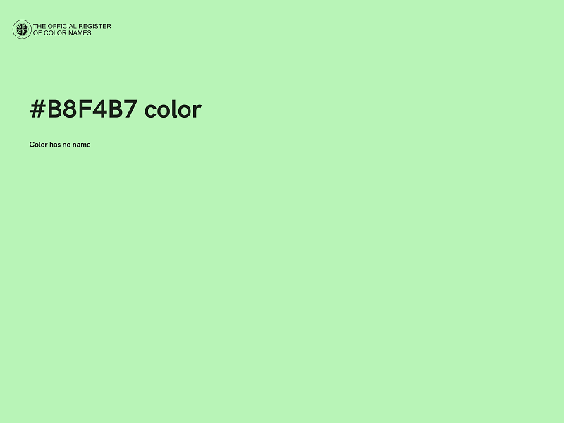 #B8F4B7 color image