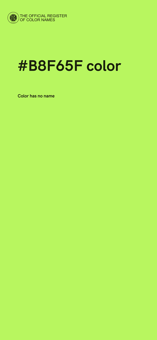 #B8F65F color image