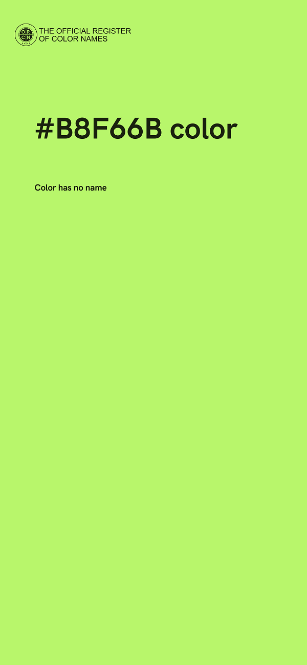 #B8F66B color image