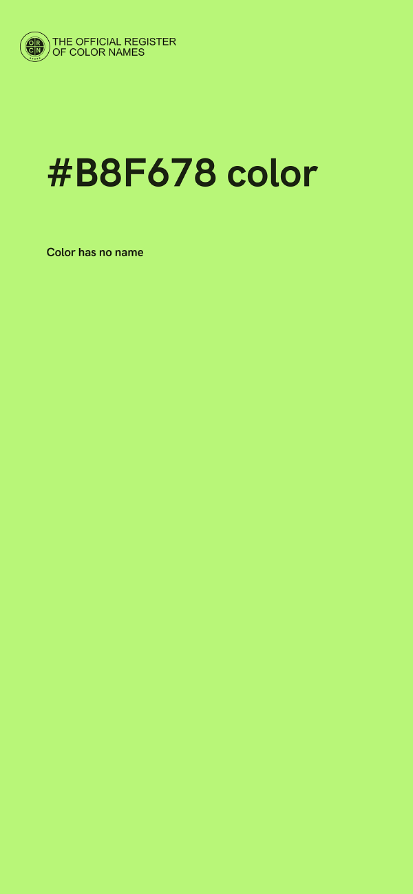 #B8F678 color image