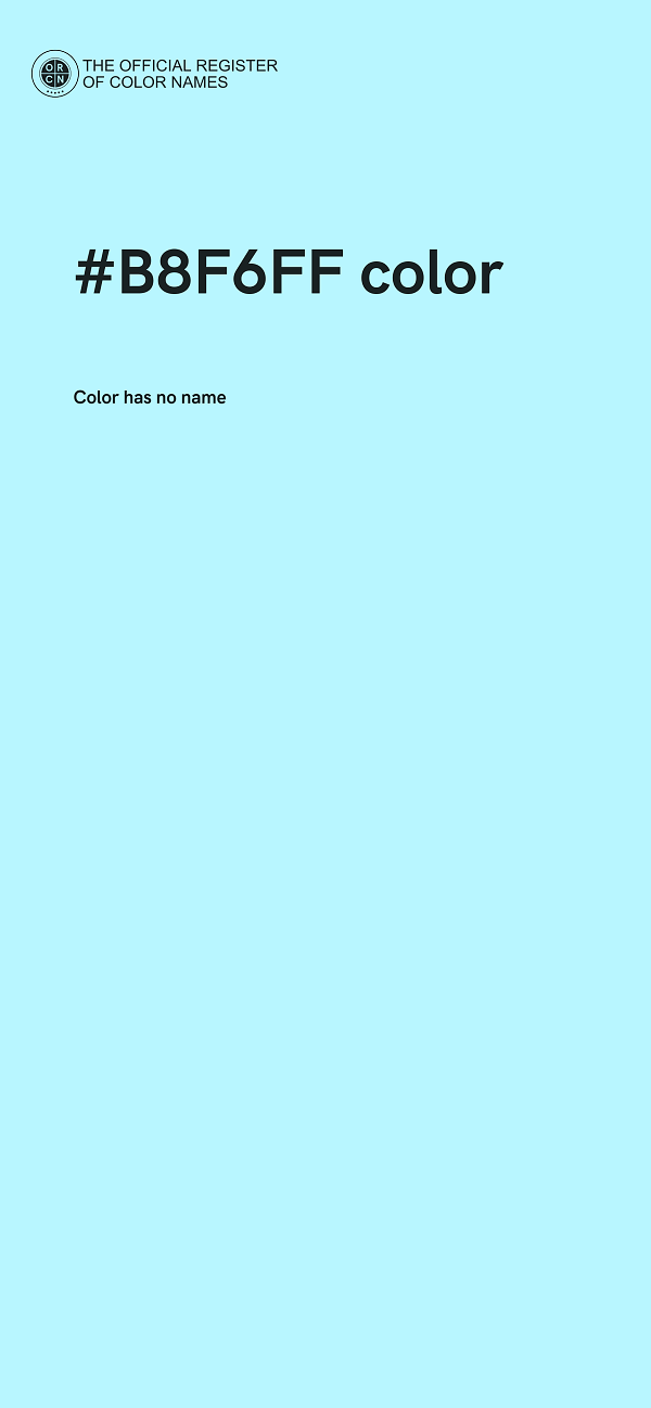 #B8F6FF color image