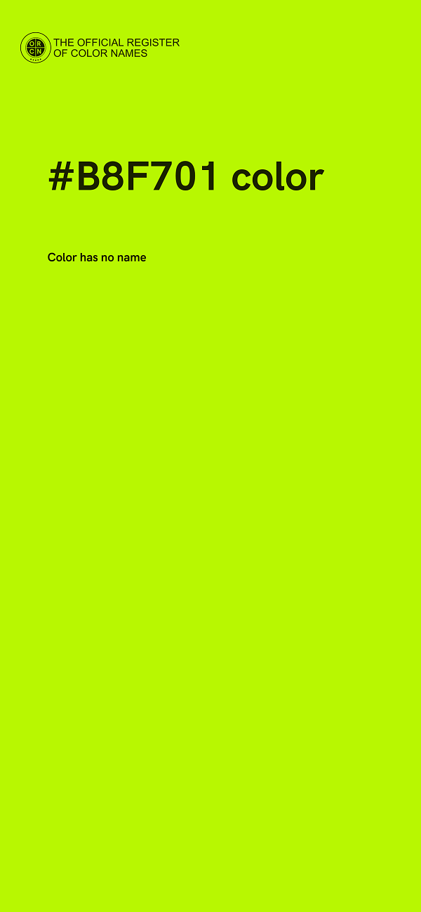 #B8F701 color image