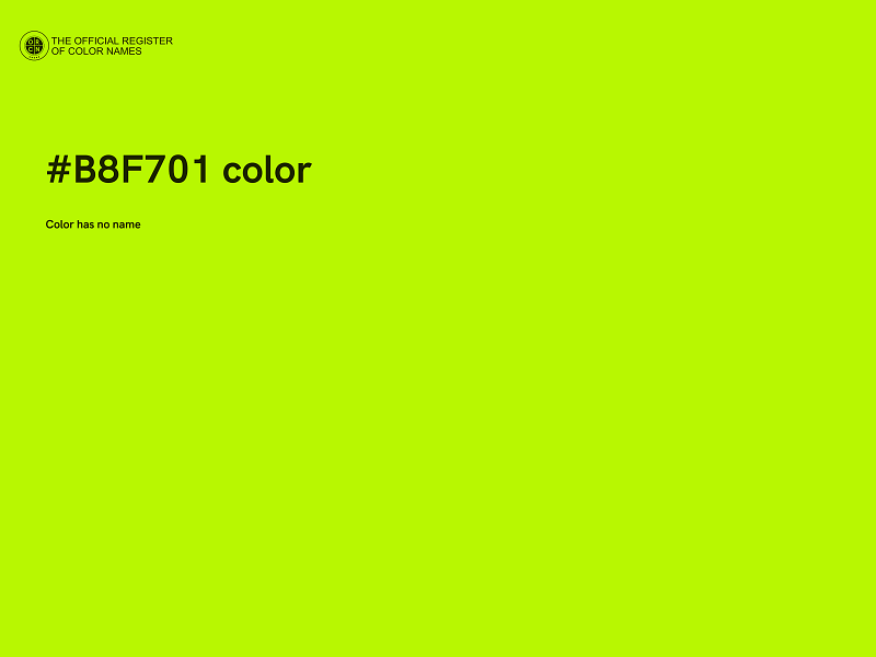 #B8F701 color image