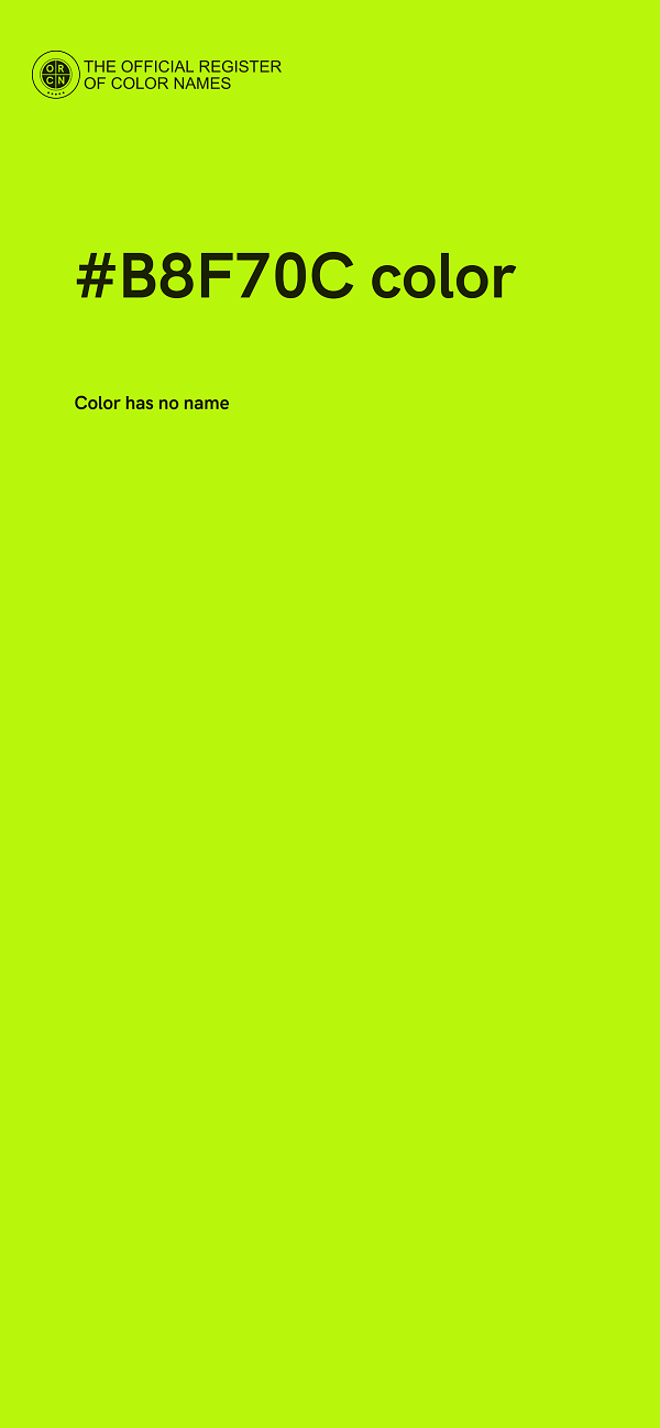 #B8F70C color image