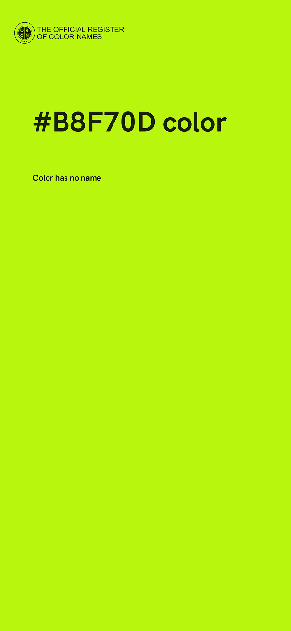 #B8F70D color image