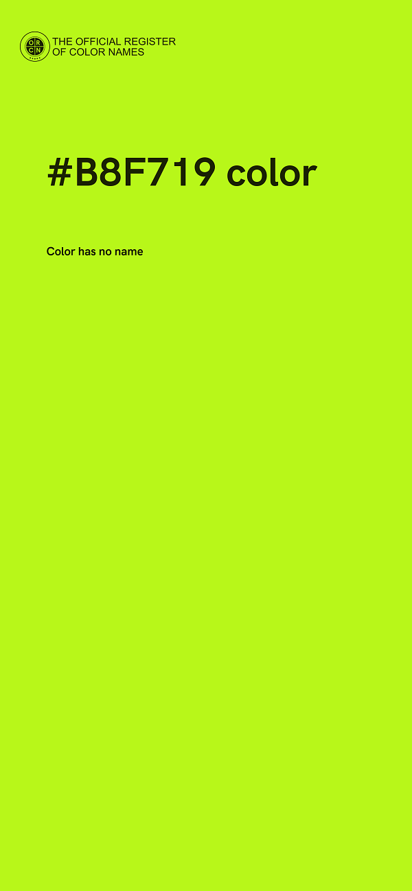 #B8F719 color image