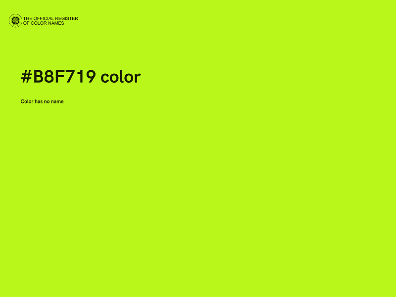 #B8F719 color image