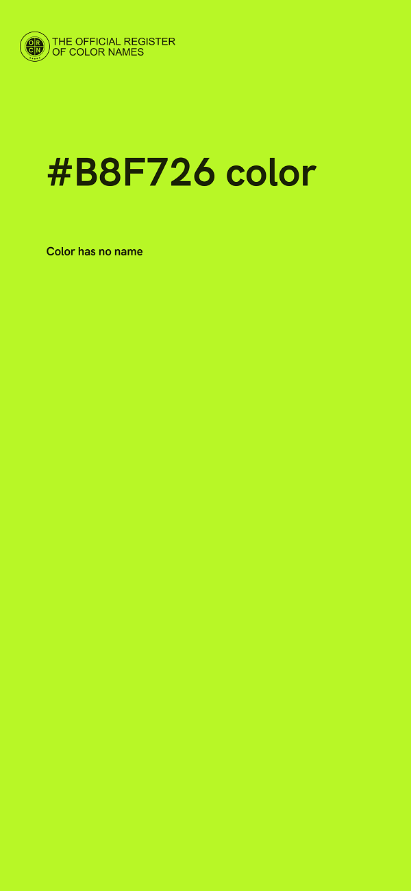 #B8F726 color image
