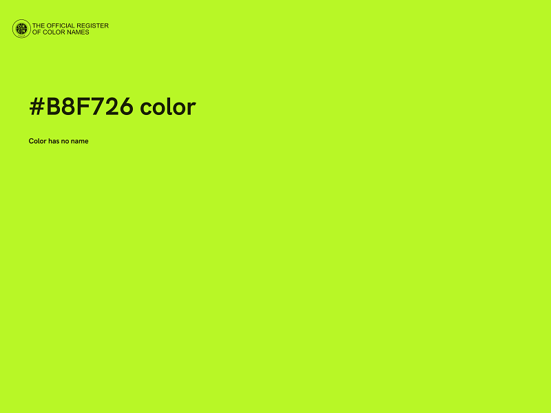 #B8F726 color image