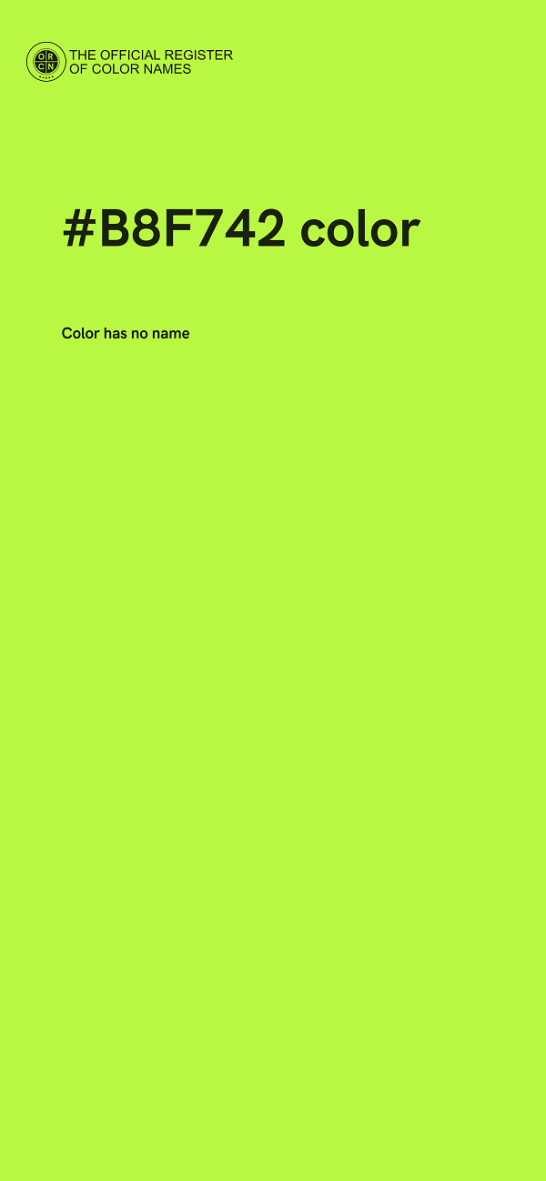 #B8F742 color image