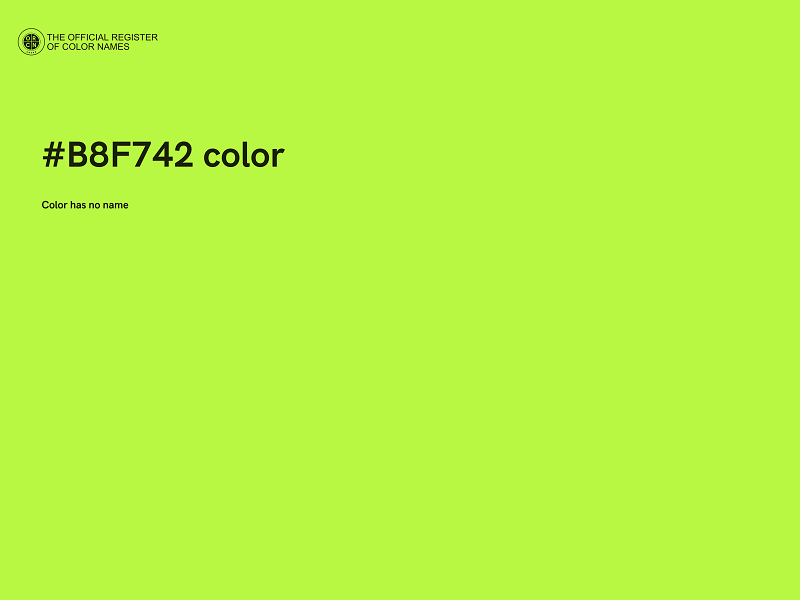 #B8F742 color image