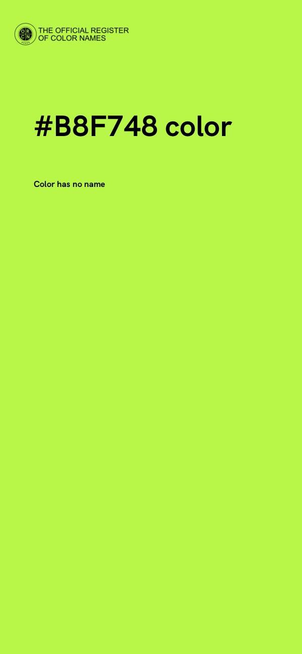 #B8F748 color image