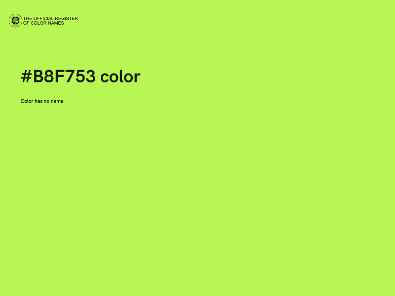 #B8F753 color image