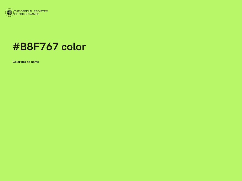 #B8F767 color image